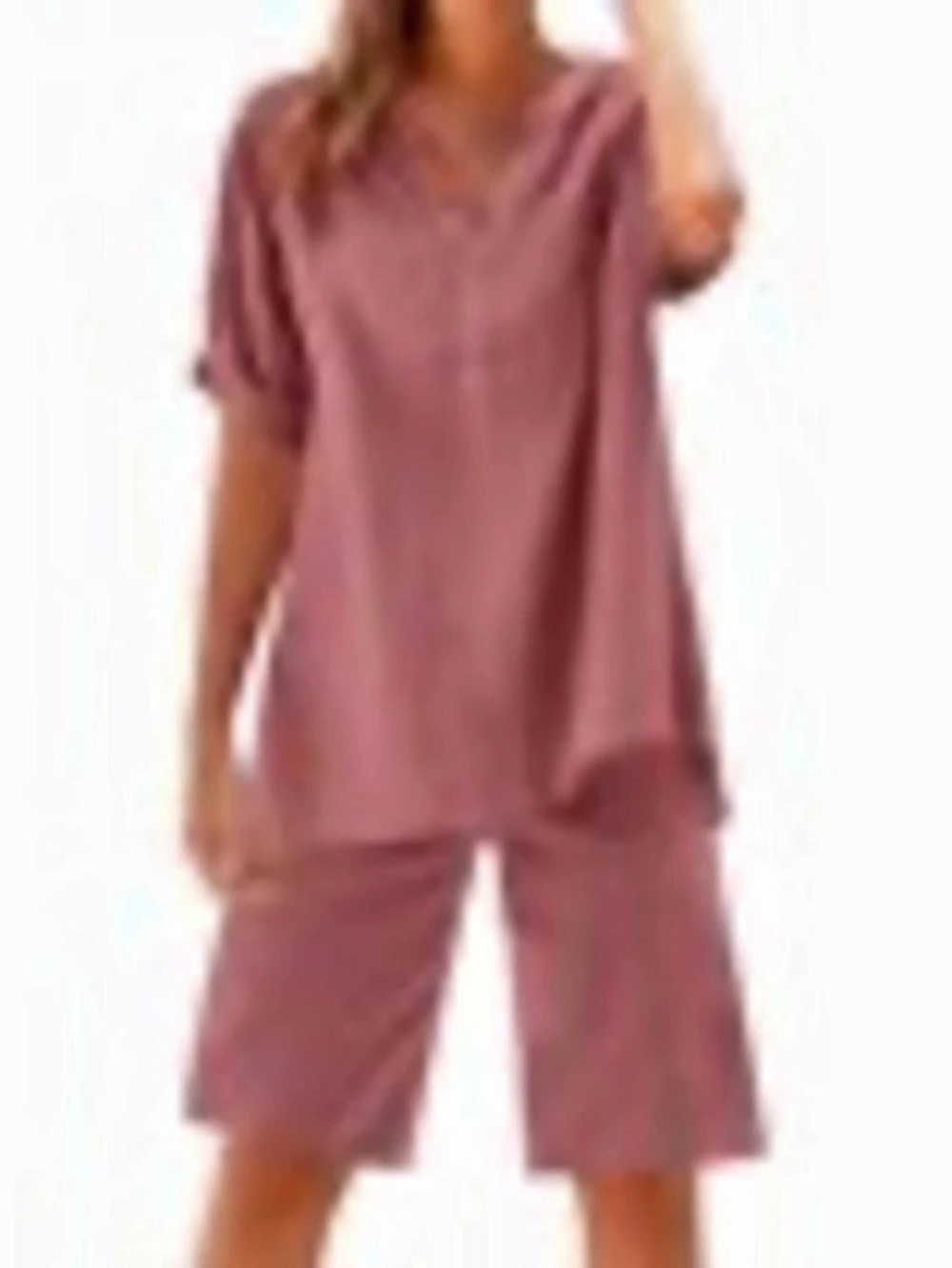 Miqool Watermelon Red Short Sleeve and Short sets Size 3XL NWT